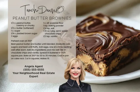 Touch Down Peanut Butter Brownies - Recipe Sample